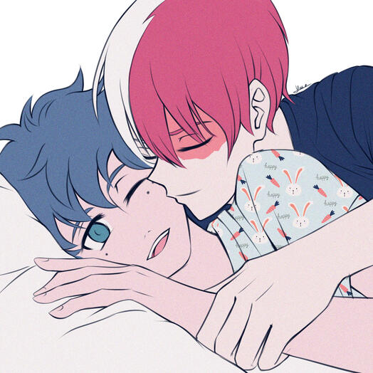 TodoDeku Morning Kiss