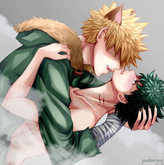 BakuDeku Werewolf x human